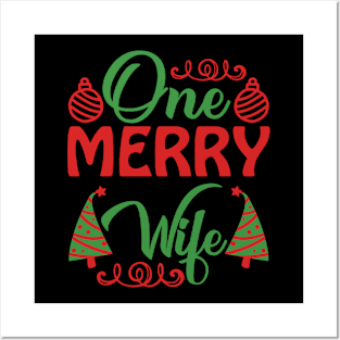 One Merry Wife Funny Ugly Xmas Ugly Christmas Posters and Art